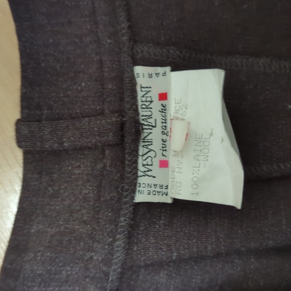 YSL wide-legged wool dark gray pants - Picture 3 of 5